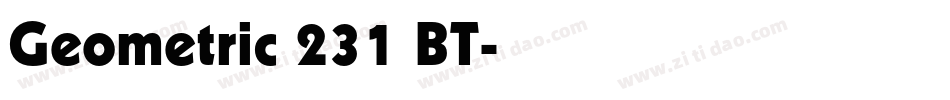 Geometric 231 BT字体转换
